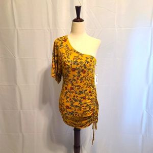New Jessica simpson yellow summer floral one shoulder maternity shirt si…